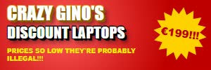 Crazy Gino’s Discount Laptops: prices so low they’re probably illegal (does not exist)