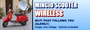 Mincio Scooter Wireless: Wi-Fi that follows you, slowly (does not exist)