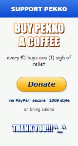 Buy Pekko a coffee: donate via PayPal