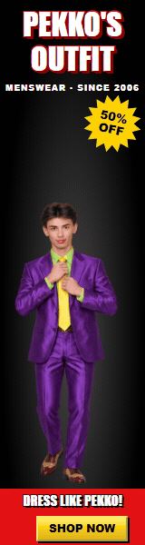 Pekko’s Outfit: menswear since 2006, 50% off all suits, dress like Pekko!